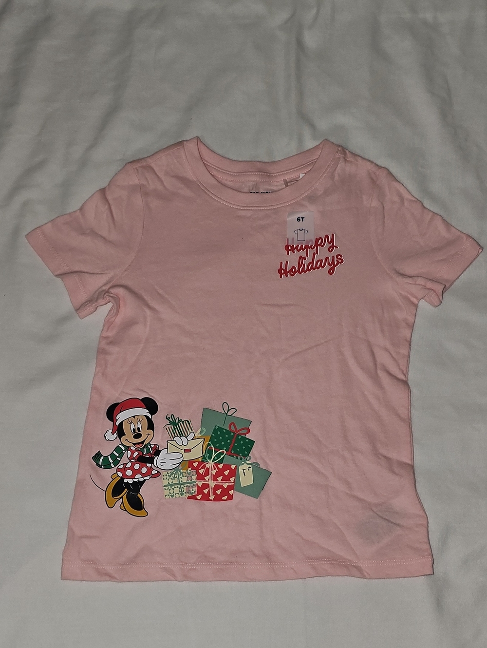 Old Navy X Disney© Minnie Holiday Graphic T-Shirt for Toddler Girls Size 6T New